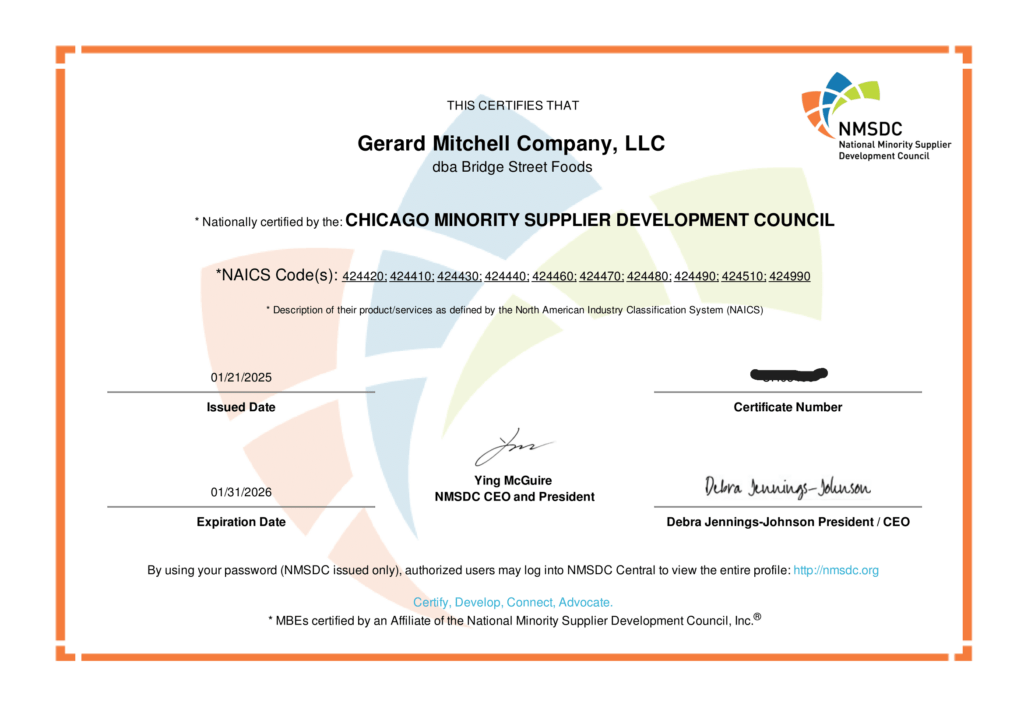 BSF MBE Certification 2025 - Minority Certification 2025
